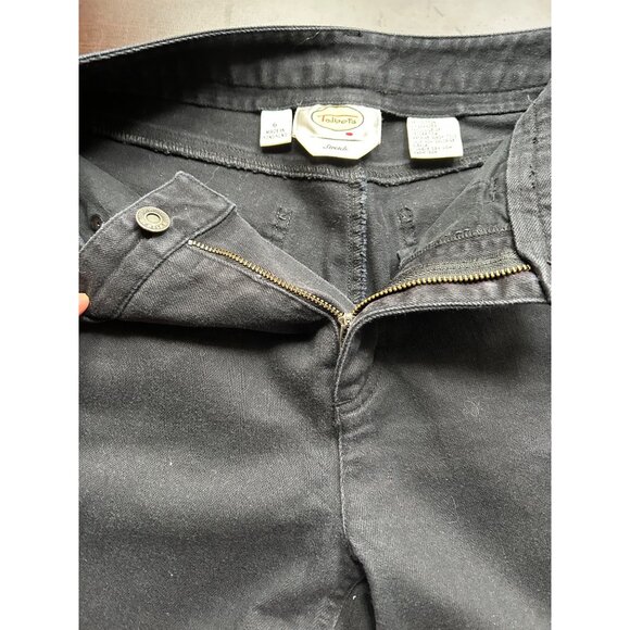 VINTAGE Talbots Y2K Classic Black Stretch Jeans Embroidered Back Pockets Sz 6 - Picture 7 of 8
